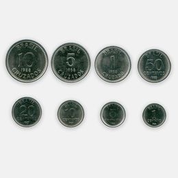 Набор монет Бразилии 1986-1988 (8 монет) (сост. UNC)