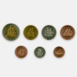 Набор монет Корабли Тристан да Кунья 2008 (7 монет) (сост. UNC)