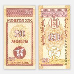 20 мунгу 1993 Монголия (сост. UNC)