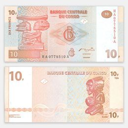 10 франков 2003 Конго (сост. UNC)