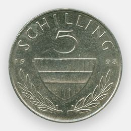 5 шиллингов 1968-2001 Австрия (сост. Very Fine)