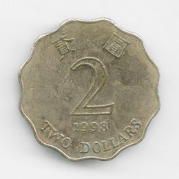 2 доллара 1993-2017 Гонконг (сост. Very Fine)