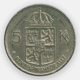 5 крон 1972-1973 Швеция (сост. Very Fine)