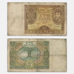 Банкнота 100 злотых 1934 Польша (сост. Very Good)