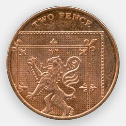 2 пенса 2008-2015 Великобритания (сост. Very Fine)