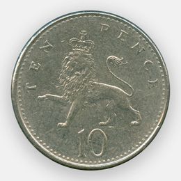 10 пенсов 1992-1997 Великобритания (Very Fine)