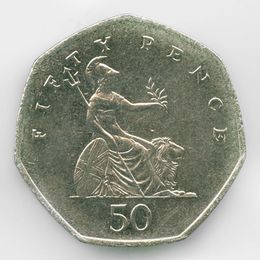 50 пенсов 1998-2008 Великобритания (сост. Very Fine)