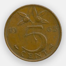 5 центов 1950-1980 Нидерланды (Very Fine)