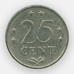 25 центов 1970-1985 Нидерландские Антильские острова (сост. Very Fine)