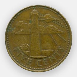 5 центов 1973-2007 Барбадос (сост. Very Fine)