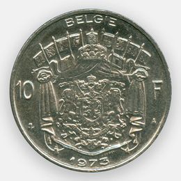 10 франков 1969-1979 Бельгия (сост. Very Fine)