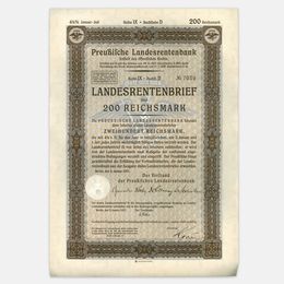 Облигация 4,5% 200 рейсмарок 1937 Германия
