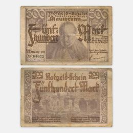 Банкнота 500 марок 1922 Германия (Маульбронн) (сост. Fine)