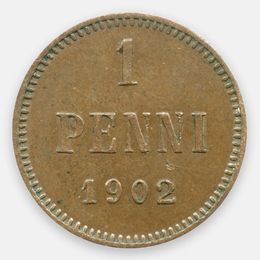 1 пенни 1902 Финляндия (Very Fine)