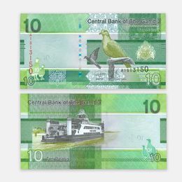 Банкнота 10 даласи 2019 Гамбия (сост. UNC)