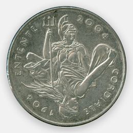 100 лет Сердечному Соглашению 5 фунтов 2004 Великобритания (сост. XFine)