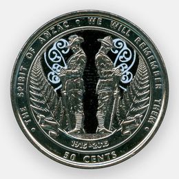 Дух АНЗАК 50 центов 2015 Новая Зеландия (сост. XFine)