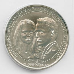 Брак Принца Уильяма и Кэтрин Миддлтон 1 доллар 2011  Британские Виргинские острова (сост. UNC)