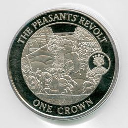 Восстание крестьян 1 крона 2008 Гибралтар (сост. brilliant UNC)