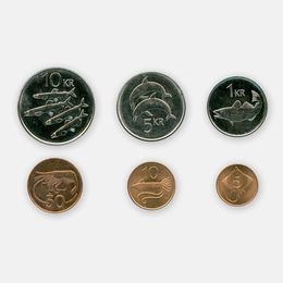 Набор монет Исландии 1981-2007 (6 монет) (сост. UNC)