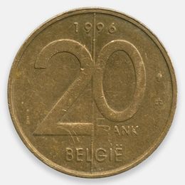 20 франков 1994-2001 BELGIE Бельгия (Very Fine)