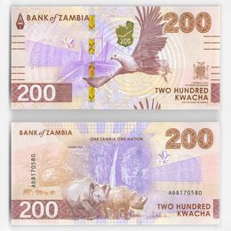 Банкнота 200 квача 2024 Замбия (UNC)