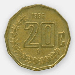 20 сентаво 1992-2009 Мексика (сост. Very Fine)