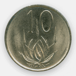 10 центов 1970-1989 ЮАР (сост. XFine)