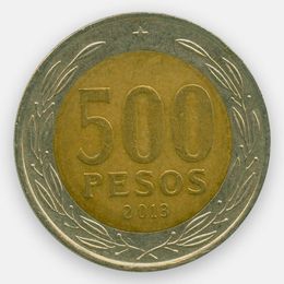 500 песо 2000-2018 Чили (Very Fine)