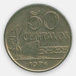 50 сентаво 1975-1979 Бразилия (сост. Very Fine)