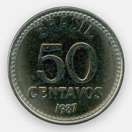 50 сентаво 1986-1988 Бразилия (сост. XFine)