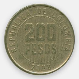 200 песо 1994-2012 Колумбия (сост. Very Fine)