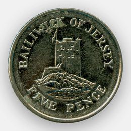 5 пенсов 1998-2016 Джерси (сост. Very Fine)