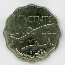 10 центов 2007-2016 Багамы (Very Fine)