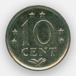 10 центов 1970-1985 Нидерландские Антильские острова (сост. XFine)