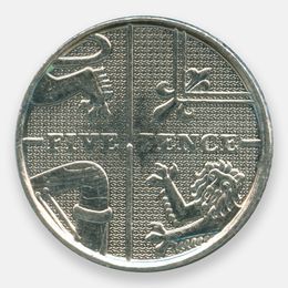 5 пенсов 2015-2022 Великобритания (XFine)