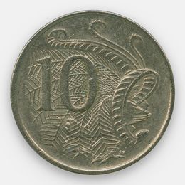 10 центов 1966-1984 Австралия (сост. Very Fine)