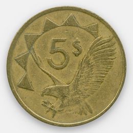 5 долларов 1993-2015 Намибия (сост. Very Fine)