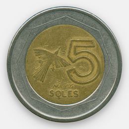 5 новых солей 1994-2009 Перу (сост. Very Fine)
