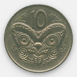 10 центов 1970-1985 Новая Зеландия (сост. Very Fine)