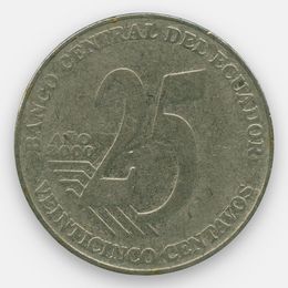 25 сентаво 2000 Эквадор (сост. Very FIne)