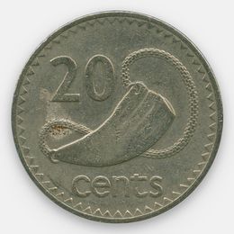20 центов 1986-1987 Фиджи (сост. Very FIne)