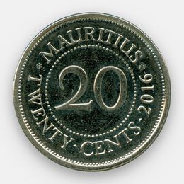 20 центов 1987-2022 Маврикий (сост. about UNC)