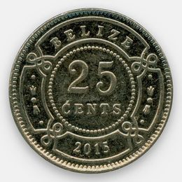 25 центов 1974-2017 Белиз (сост. XFIne)