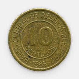 10 сентимо 1985-1987 Перу (сост. Very FIne)