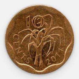 10 центов 2011 Эсватини (Свазиленд) (сост. Very Fine)