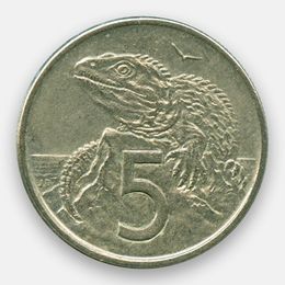5 центов 1967-1985 Новая Зеландия (сост. Very Fine)