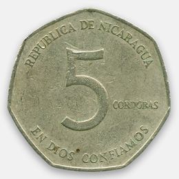 5 кордоб 1980 Никарагуа (сост. Very Fine)