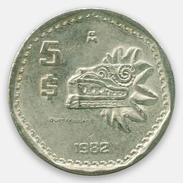 5 песо 1980-1985 Мексика (сост. Very Fine)