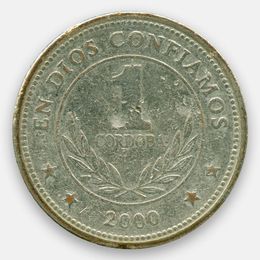 1 кордоба 1997-2000 Никарагуа (сост. Very Fine)